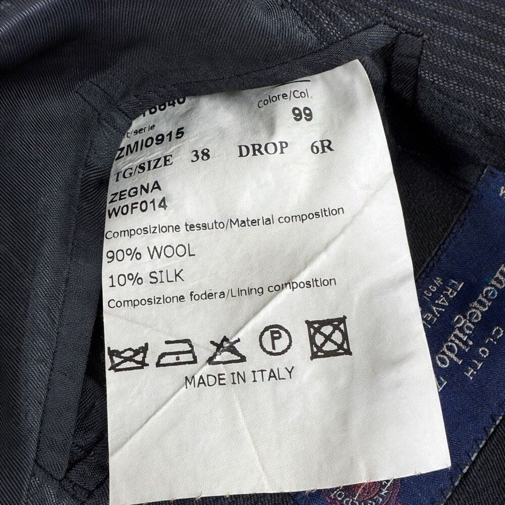 Ermenegildo Zegna Traveller Blazer 38R Wool Silk Pinstripe Italy - Picture 8 of 8